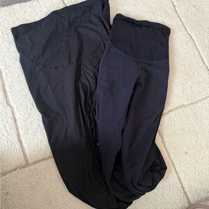 Maternity Black High-Waisted Leggings (set of 3)